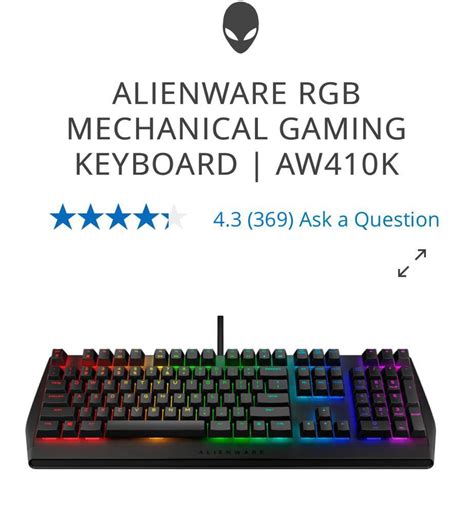 Image result for Alienware Mechanical Gaming Keyboard Aw310k Review