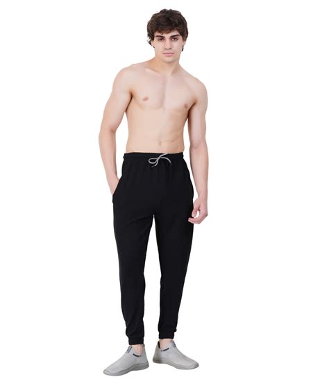 Self-Design Lycra Track Pants with Cuffs"HUNK"- BLACK – sanright