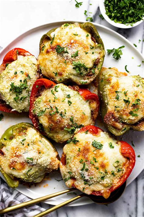Italian Stuffed Peppers - NO RICE! - Midwest Foodie