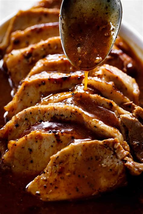 Roast Pork Loin (Tender & Juicy with Honey Garlic Sauce)