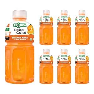 Frutika Coko Coko Juice with Nata de Coco | 6 x Orange | Imported Fruit ...