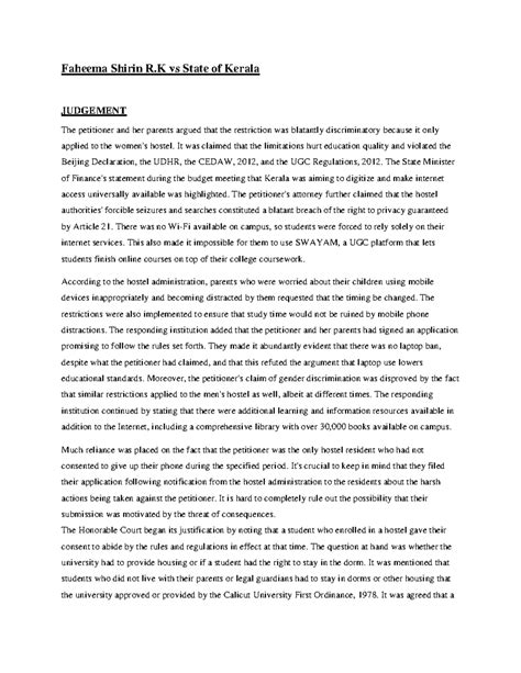 Faheema Shirin R - Summary Bachelors in law and management - Faheema ...