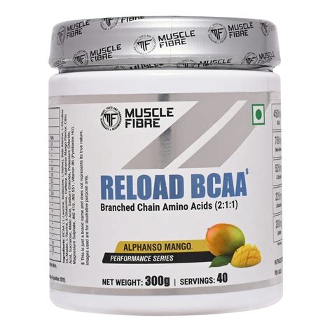 Muscle Fibre Reload BCAA Amino Acids Powder - BCAA Energy, Powerful Pre ...