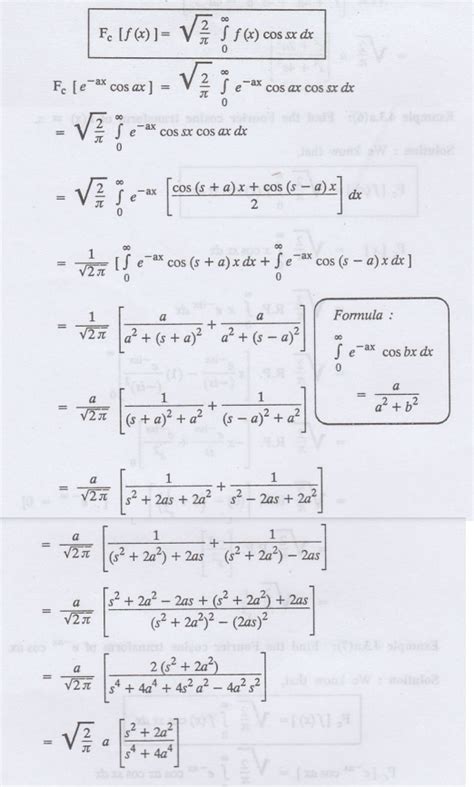 Fourier Sine & Cosine Transforms - Examples