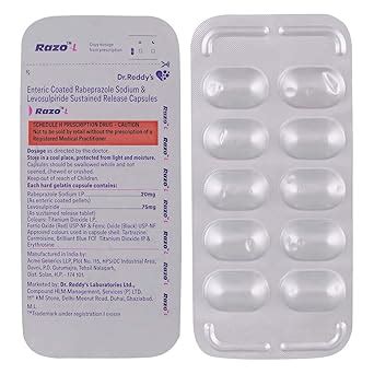 Razo-L 20mg/75mg - Strip of 10 Capsules : Amazon.in: Health & Personal Care