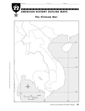 AMERICAN HISTORY OUTLINE MAPS The Vietnam War - Fill and Sign Printable ...