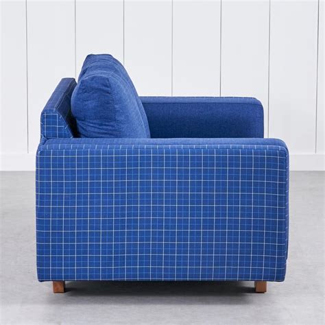 Buy Santorini Fabric 2-Seater Sofa with Cushions - Blue from Home ...