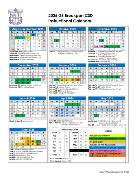 Brockport CSD Calendar 25-26 [PDF] revised - EduCounty