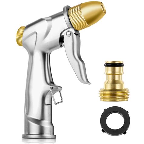 Buy Doset Upgrade Garden Hose Nozzle, 100% Heavy Duty Metal Handheld ...