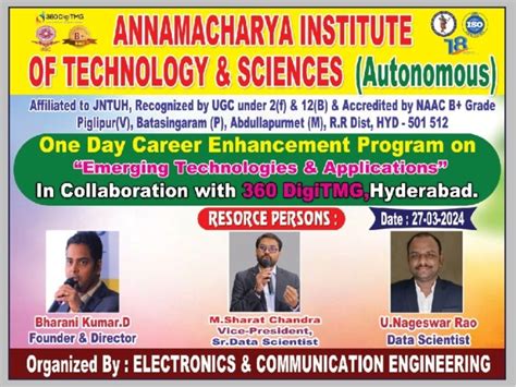 One day Career Enhancement program on "Emerging Technologies and ...