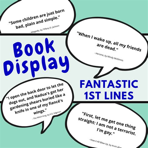 First Sentences Book Display (Free Download) – Don't Shush Me!