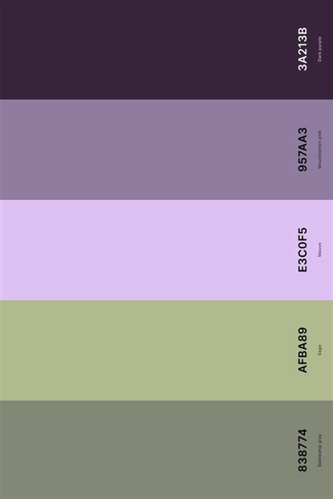 25 best mauve color palettes with names and hex codes – Artofit