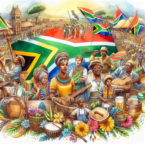 South Africa Heritage water color illustration | Premium AI-generated image