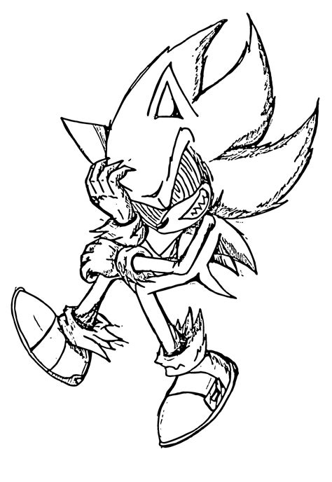 Creepy Sonic Exe Coloring Pages | Coloring Pages