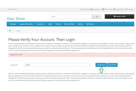 Opencart - SMS OTP Verification
