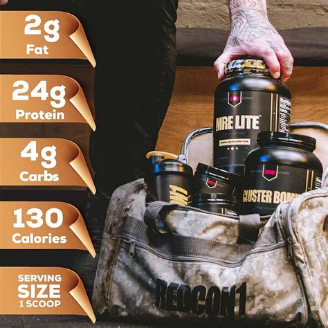 Redcon1 MRE Lite Protein Powder - Whole Food Based Protein Contains No ...
