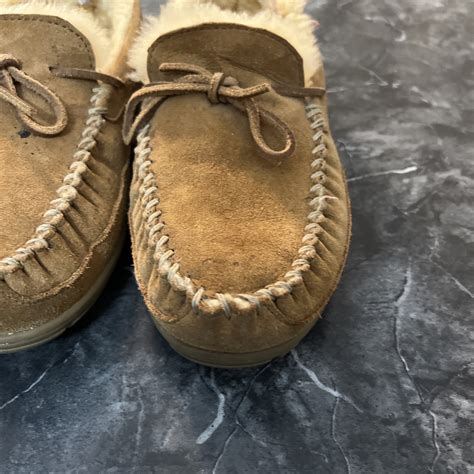 LL Bean Men’s Wicked Good Men’s Slippers Suede Shearling Lined Sz 10 M ...