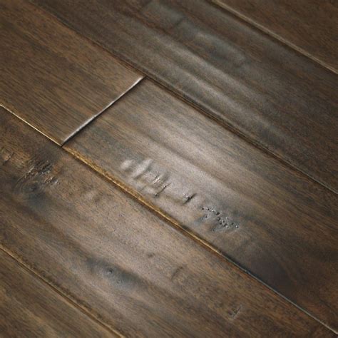 3/4" Solid Acacia Hand Scraped Truffle 5" Wide - Hand Scraped ...