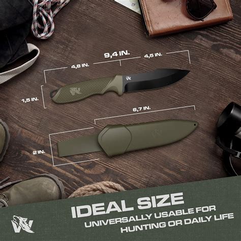 Buy ODENWOLF WOLF-I Full Tang Survival Knife with Sheath - Stylish ...