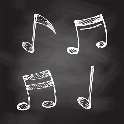Vector hand-drawn music Illustration set. Detailed retro style musical ...
