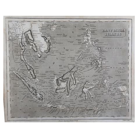 Early Original Antique Map of South East Asia with Large Parts Still ...