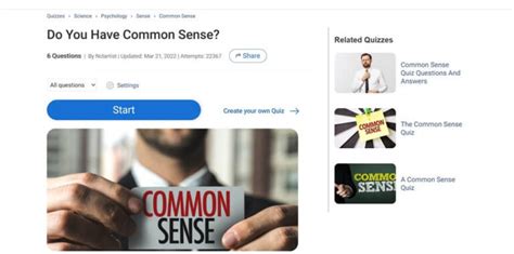 Image result for Common-Sense Test Free
