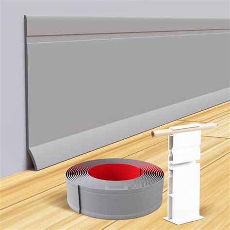 Snapklik.com : Raycity Rubber Baseboard Trim - 4 Inch X 40 Feet Vinyl ...