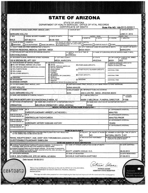 Tempe Arizona Death Records at Susan Villanueva blog