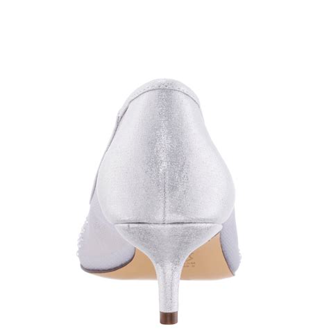 Womens Sofie True Silver Low-Heel Pointy-Toe Classic Dress Pump | Nina ...