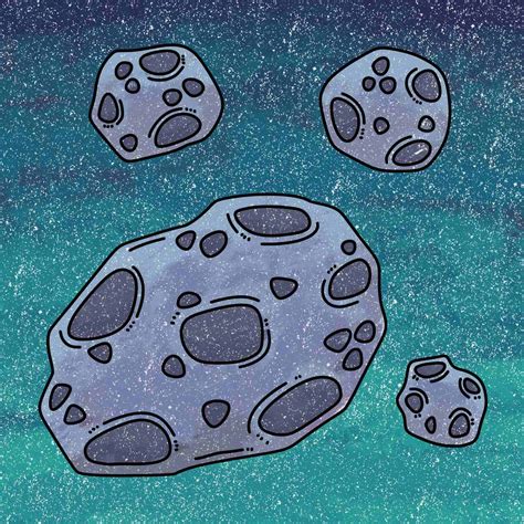 How to Draw an Asteroid - HelloArtsy