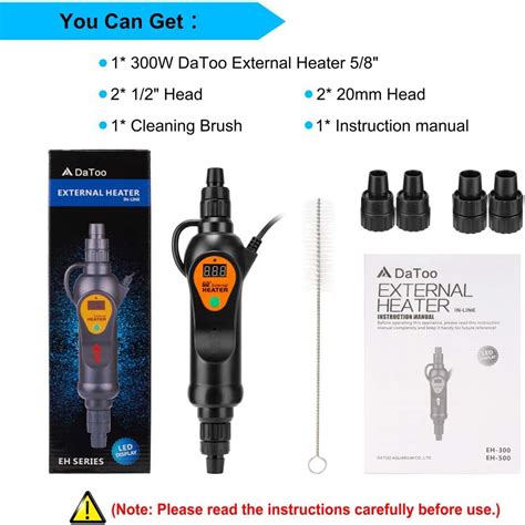 DaToo Aquarium External Heater - 300W In-Line Fish India | Ubuy