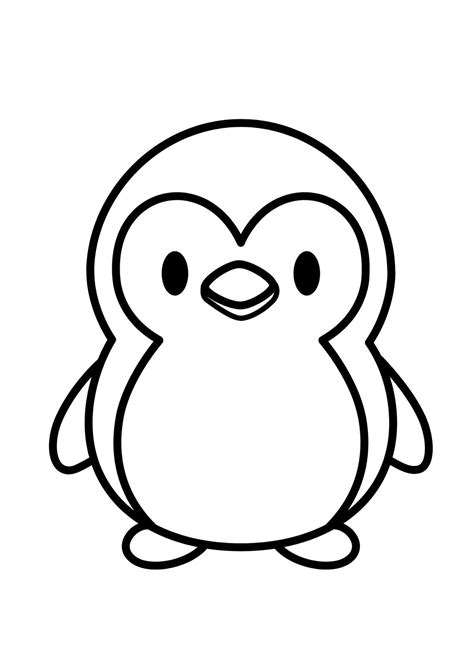 Penguin coloring pages, Penguin drawing easy, Easy drawings
