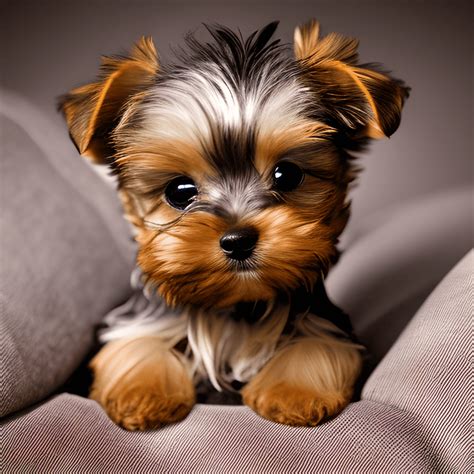 Cute Teacup Yorkie Puppy · Creative Fabrica