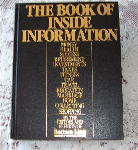 The Book of Inside Information : Unknown Unknown, Editors Line Bottom ...