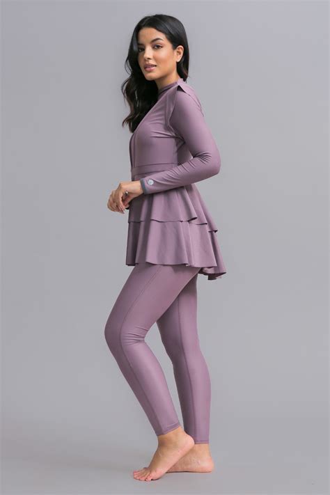 Serena Swim Dress DUSK | LANUUK Modest Burkini Full Coverage Swimwear