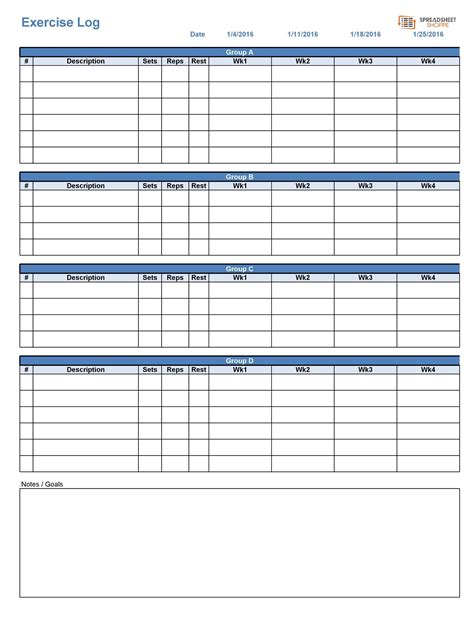 Exercise Change Matrix Template 的图像结果