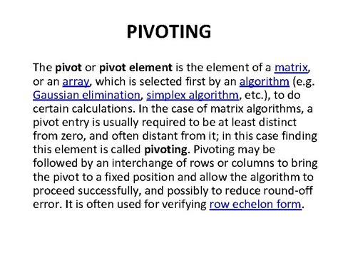 Matrix Pivot Element 的图像结果