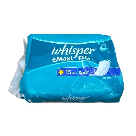 Whisper Maxi Fit Sanitary Pads - Regular - 15 Pads – Carrydor Online ...