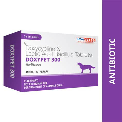 Buy Savavet Doxypet (Doxycycline) Tablet for Dogs and Cats (pack of 10 ...