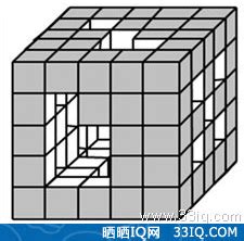 如图，原来的大正方体是由125个小正方体所构成的．其中有些小正方体已经... #40792-趣味几何-数学天地-33IQ
