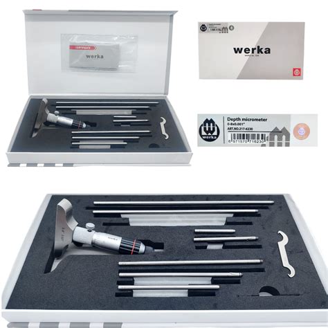 Grace Carbide || Micrómetros de profundidad 0-8x0.001 Pulgada Werka