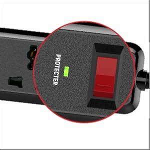 Honeywell Surge Protector, 4 Universal Sockets,15000Amp, 2 Meter Cord ...