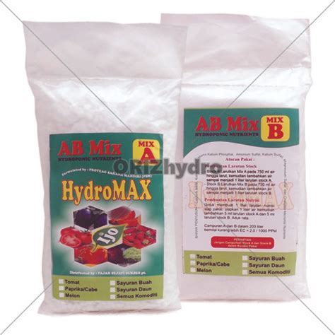 Jual Nutrisi Hidroponik ABmix Hydromax Melon - Kota Tangerang ...