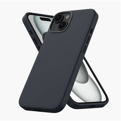 Silicone Snap Fit Case Cover For iPhone 15 Plus