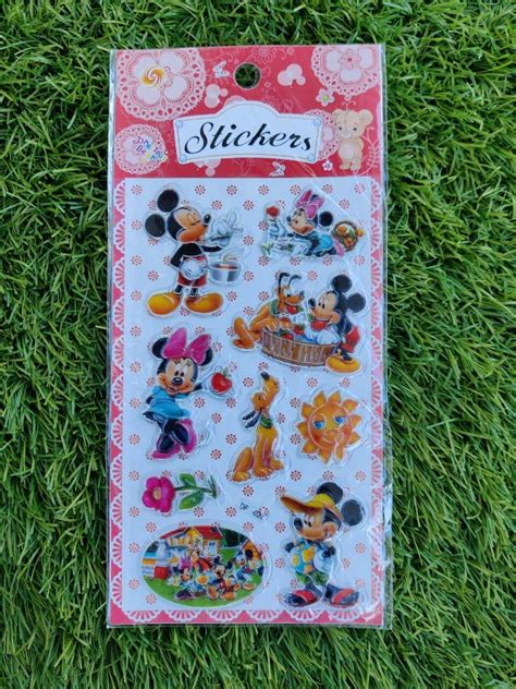 Multicolor Mickey Mouse Craft/Project Sticker Card (DF028)