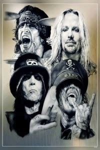 Motley Crue An American Rock Band Nikki Sixx Tommy Lee Vince Neil Mick ...