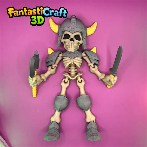 💀 FANTASTICRAFT3D - SKELETON KNIGHT FLEXI - Model for 3D printing・ 3D ...
