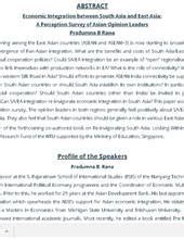 Economic Integration between South Asia and East Asia: A Perception ...