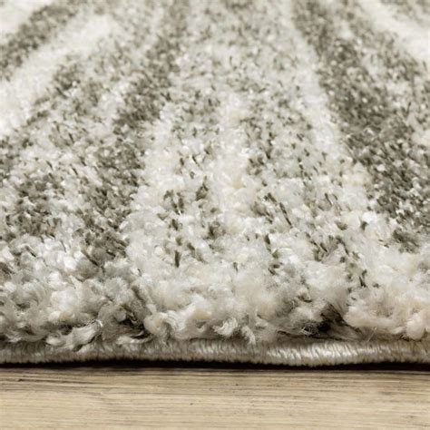 Lizzy Grey and Ivory Shag Area Rug 8x10 | Shag Rugs | At Home