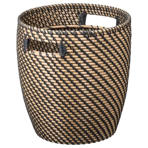 RÅGKORN plant pot, in/outdoor dark grey/beige, 24 cm (9 ½") - IKEA
